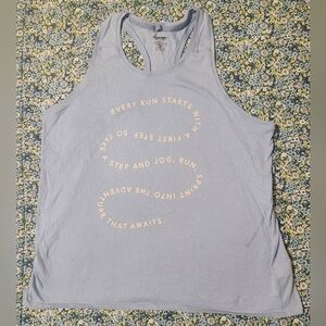 Brooks Distance Tank 2.0 Racerback Periwinkle Run Happy Size L Like New